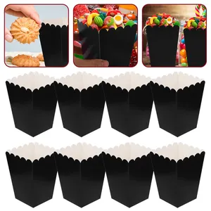 Geschirrsets 50 PCs Popcorn Box Eimer Snack Container Papierboxen 250 g weiß