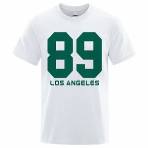 Hip Hop Street 89 Los Angeles Camisetas Homens Marca de Luxo Solta Casual Manga Curta Verão Camiseta Harajuku Respirável Cott Tops k8LQ #