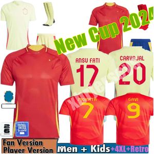 Gavi 2024 2025 Bieżki piłkarskie koszulki euro Pedri Lamine Yamal Pino Merino Rodrigo Sergio M.Asensio Ferran Men Kids and Hermoso Redondo Caldentey Football Shirt 4xl 4xl 4xl