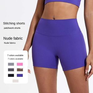 Lu Shorts femininos Leggings femininos Curva sereia Dupla face Lixar Yoga Calças de três pontos Shorts fitness Leggings elásticas altas Tipo esportivo Fit Tipo de tecido Gênero