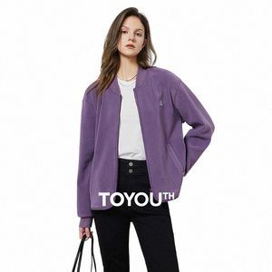 Toyouth Women Fleece Jacket 2024 Spring New Polar Fleece Women Outdoor Coats SoftShell Fleece Jacket Women Baseball Uniform Coat V306#