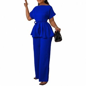 2 stycken byxor sätter kvinnor kläder lg byxor solid blus ses byxor raka eleganta kontor bär kläder byxor sätter nya 00ze#