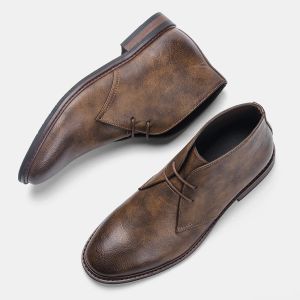 Сапоги мужские кожаные ботинки размер 7 ~ 12 Chukka Boots 2021 Комфортная Wootten Brand Men's Men's For Walk #KD581