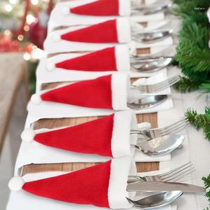 パーティーデコレーションクリスマス食器ホルダーバッグホームイベントフィエスタデコレーションキリストマスキッチンホールド