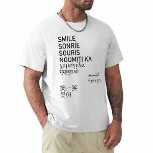 ابتسامة فرقة تي شيرت قمة الصيف قمصان للرجال O8RG#