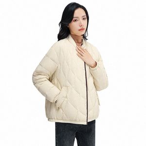 women Down Jacket Casual Lg sleeved Warm Outwear 2023 new Autumn and Winter Solid color Coats Female 25EF#