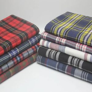 Stoff Baumwolle Plaid Stoff Bürste Meterware für Hemden Rock Kleider Tischdecke Blatt DIY Nähtuch Weich Atmungsaktiv Hautfreundlich Rosa