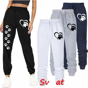 Pantaloni sportivi stampati con zampa di gatto da donna Pantaloni Lg di alta qualità Pantaloni da jogging Pantaloni da jogging casual da esterno 713Q #