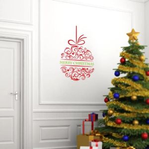 Stickers New Hot Christmas Apple Merry Christmas Wall Stickers Home Decor European And American Wholesale Waterproof Removable