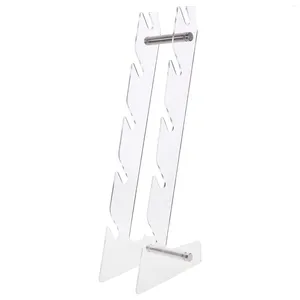 Piatti decorativi Acrilico trasparente Occhiali da vista a cinque strati Espositore Porta occhiali Supporto Scaffale Occhiali da sole Organizzatore Un pezzo