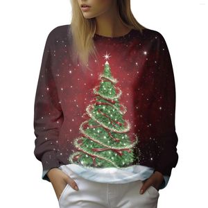 Women's Hoodies Autumn Sweatshirt Designer Shirt Christmas Style Pullover Print Long Sleeve Round Neck Y2k Clothing For Girls Winter