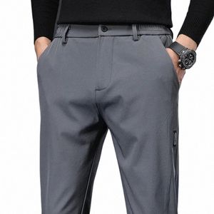 2024 Spring and Autumn Men's Golf Pants High Quality Elasticity Fi Casual Versatile Breathable Trousers W5xP#