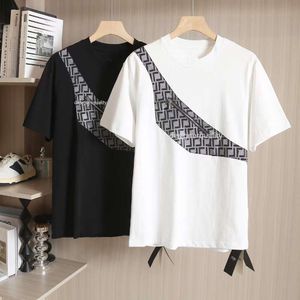 10A Kalite Tshirt Erkek Gömlek Fermuar Nakış Kısa Kollu Tişörtlü Erkek Tee F Jacquard Tasarımcı Tshirts Mektup Kabartmalı Polo Top Pullover Sweatshirt ABD Boyutu S-XL