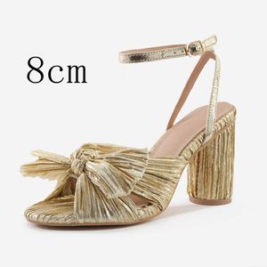 Sandaler Nya 2023 Summer Woman Super High Heel med Butterfly-Knot Sweet Lady Office Shoes Plus Size 35-46 H240328TXO9