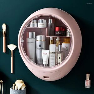 Förvaringslådor badrum väggmonterad makeup arrangör kosmetiska lådor smycken stor kapacitetshylla