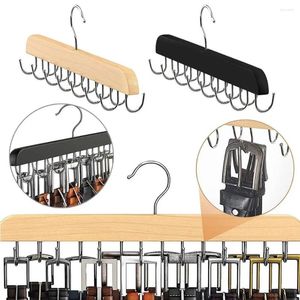 Grucce Cinture in legno Canotta Appendiabiti 14 Ganci Spazio Cravatta Porta cappelli Portaoggetti antiscivolo Salvaspazio Organizzatore Abbigliamento L3k2