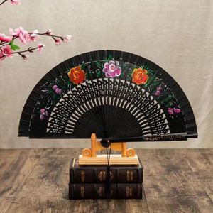 Декоративные фигурки Wing Chun вентилятор деревянный складывание женской летняя рука с цветочными кисточками с двусторонними ребрами для подиумов