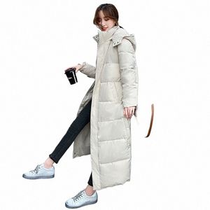 Förtjockad Cott Jacket Cott Jacket Women's Korean Loose LG Kne Length Winter Jacket Cott New Popular 2023 W729#