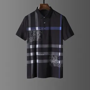 Designer camisa polo moda moda floral camisa pólo masculino de alta qualidade verão casual manga curta de gola de golfe camisa de golfe