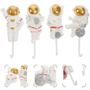 Rails Hook Wall Hooks Hanger Towel Astronaut Coat Door Mounted Kids Resin Adhesive Hat Rack Bathroom Free Cartoon Hanging Key Kitchen