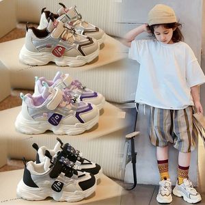 Çocuk Spor ayakkabılar rahat yürümeye başlayan ayakkabılar çalışan çocuklar gençlik bebek spor ayakkabıları bahar örgü kız kızlar çocuk ayakkabı siyah pembe boyut 26-37 o4xc#