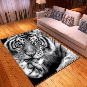 Tapetes dos desenhos animados criança tigre leão impressão 3d para sala de estar quarto área tapetes flanela macia antiderrapante crianças crawl tapetes301o