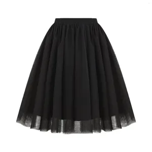 Skirts Women's High Waist Pleated Circle Skirt Pencil For Women Below Knee Long Denim With Pockets