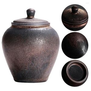 Storage Bottles Tea Ceramic Jar Food Canister Container Bulk For Kitchen Ceramics