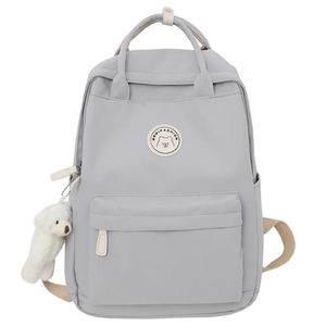 Zaino da donna di grande capacità per adolescenti Borsa da scuola nera per donna Borsa da viaggio per affari Ragazza Mochila impermeabile 240323