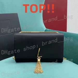 10A Top Quality Lady Crossbody Bag Médio Couro Tassel Chain Bag 24cm Moda Bolsa de Ombro Luxury Designer Bags Mulher Maquiagem Bag Bolsa Com Caixa FedEx Envio