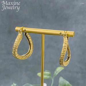 Hoop Earrings Simple Retro Gold Plated For Women Copper Vintage Circle Party Wedding Gifts Italian African Jewelry Set