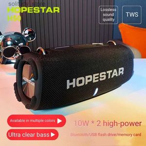 Portable Speakers HOPESTAR H50 portable wireless speaker high-power music box outdoor subwoofer TWS powerful party Caixa De Som FM radio AUX Q240328