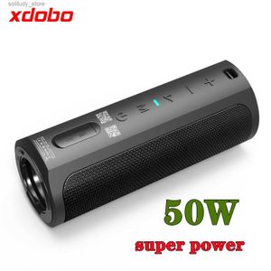 Portable Speakers Outdoor sound column deep bass bar IPX7 waterproof XDOBO 50W portable Bluetooth speaker high-power subwoofer 6600mAh power pack Q240328