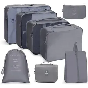 Storage Bags Set Packing Cube For Big6-piece Suitcase Travel Wardrobe Suitable Shoebox Bag Clothes