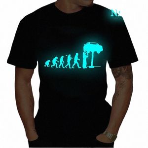 2021 unisex män kvinnor t shirt evoluti auto mechar mekanisk bil t shirt män sommar kort ärm lysande tees streetwear m59r#