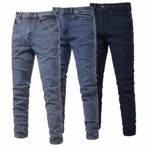 2023 Autunno Nuovo jeans maschile maschili di colore slim codri dritti per uomo qualità cott busin casual abbigliamento jeans jeans pantaloni m9fq#