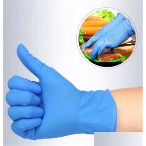 Workplace Safety Supply Wholesale 50Pairs Disposable Black White Clear Nitrile Latex Gloves Pvc Powder Glove For Exam Mechanic Beauty Otr7G