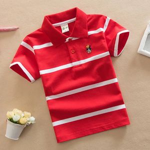 Boys Polo Tshirt Cotton Toddler Tops Quality Summer Children Tee Fashion Shirt Kids Clothes 3-14T 240319