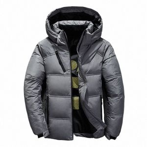Jaqueta de inverno masculina, cor sólida, quente, grossa, à prova de vento, curta, 50%, pato branco, jaqueta coreana fi, parka ao ar livre, jaqueta masculina x2js #