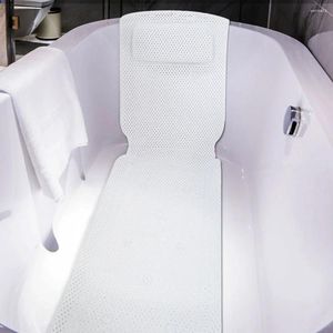 Banyo paspasları 20pcs Ekstra uzun tam vücut mat masaj yastığı 36x125cm Emme bardağı kaymaz banyo zemin güvenlik duş küvet