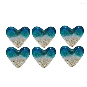 Vinglas 4x Glass Beach Pocket Heart Token Fused Handmade Sea Star Well-Made