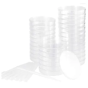 Placas YO-Petri Dish Set com tampas Petri 100 Pipetas de transferência de plástico (3Ml) Kit para projetos de feiras de ciências escolares