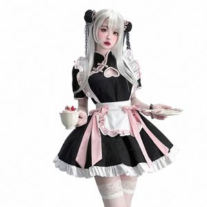maid Lolita Cosplay Costume Chinese Style Women Sweetheart Chegsam Dr Halen Party Waitr Role Play Animati Show New 75hl#