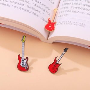 Guitar Hard Brooch Enamel Pin Musical Instruments Metal Lapel Clothes Collecting Badges Hat Custom Fashion Men Women Jewelry Gift 8 colors