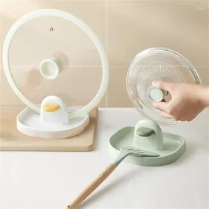 Kitchen Storage Pot Lid Rack Coffee Color Easy Access Cute Shape Material Safety Arc Sink No Punching White Yellow Multifunctional Use
