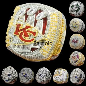 Set di anelli da campionato del Super Bowl LVII di lusso in oro 14 carati KC Champions Anelli per uomo donna gioielli con diamanti