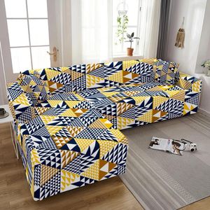 Chair Covers L-shape Corner Sofa For Living Room Geometric Elastic Sectional Slipcover Couch Cover Polyester Loveseat