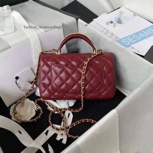 10A Tasarımcı Kadın Tote Çanta Metal Tutar Mini Crossbody Designer Cüzdan Klasik Moda Koyun Döşeme Adı Marka 20cm Flip Orijinal Hediye Üst Kalite S Markası