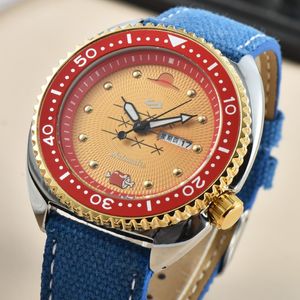 Relógio masculino de luxo japão bateria movimento quartzo relógios srp 42mm caso respingo à prova dwaterproof água relógio de pulso luminoso girar design esporte ou243a