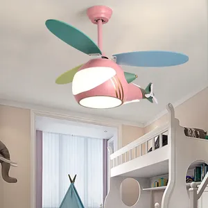 Żyrandole Urocze i kreatywny helikopter LED LED Light Fan Fan dla chłopców dziewcząt w sypialni Dekoracja pokoju dla dzieci